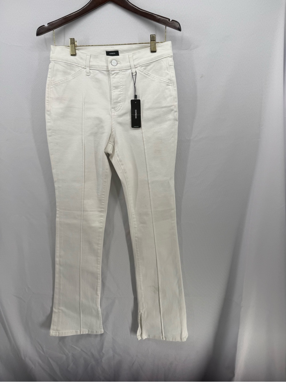 NWT Express White Women’s Jeans with Front Seam -